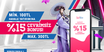 Betlike Minimum 100 TL Havale Yatırımına %15 Bonus betlike-havale-yatirim-bonusu