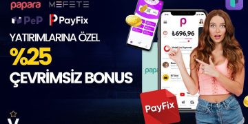Vegabet 25% Çevrim Şartsız Papara, Payfix, Mefete, Peppara Bonusu vegabet-cevrimsiz-papara-pafix-mefete-bonusu